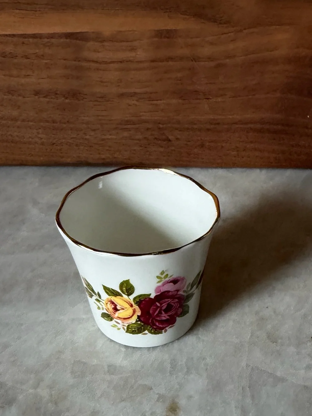 Vintage porcelains rose toothpick holder England